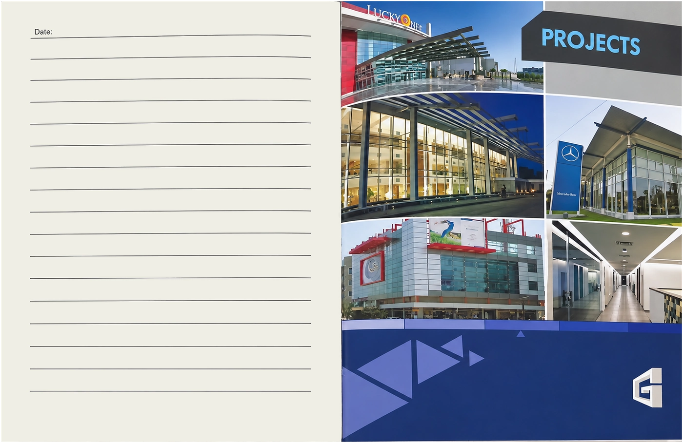 Glassified: Hardcover diary, projects spread