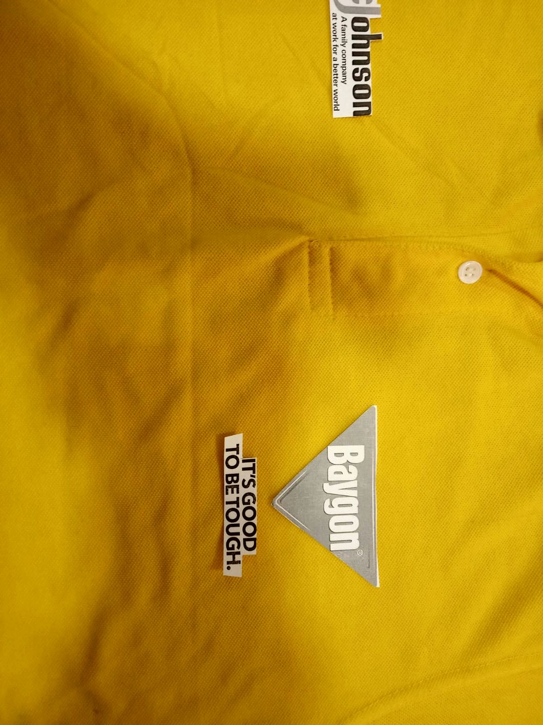 SC Johnson: Yellow polos, Baygon and SC Johnson prints, the baygon print