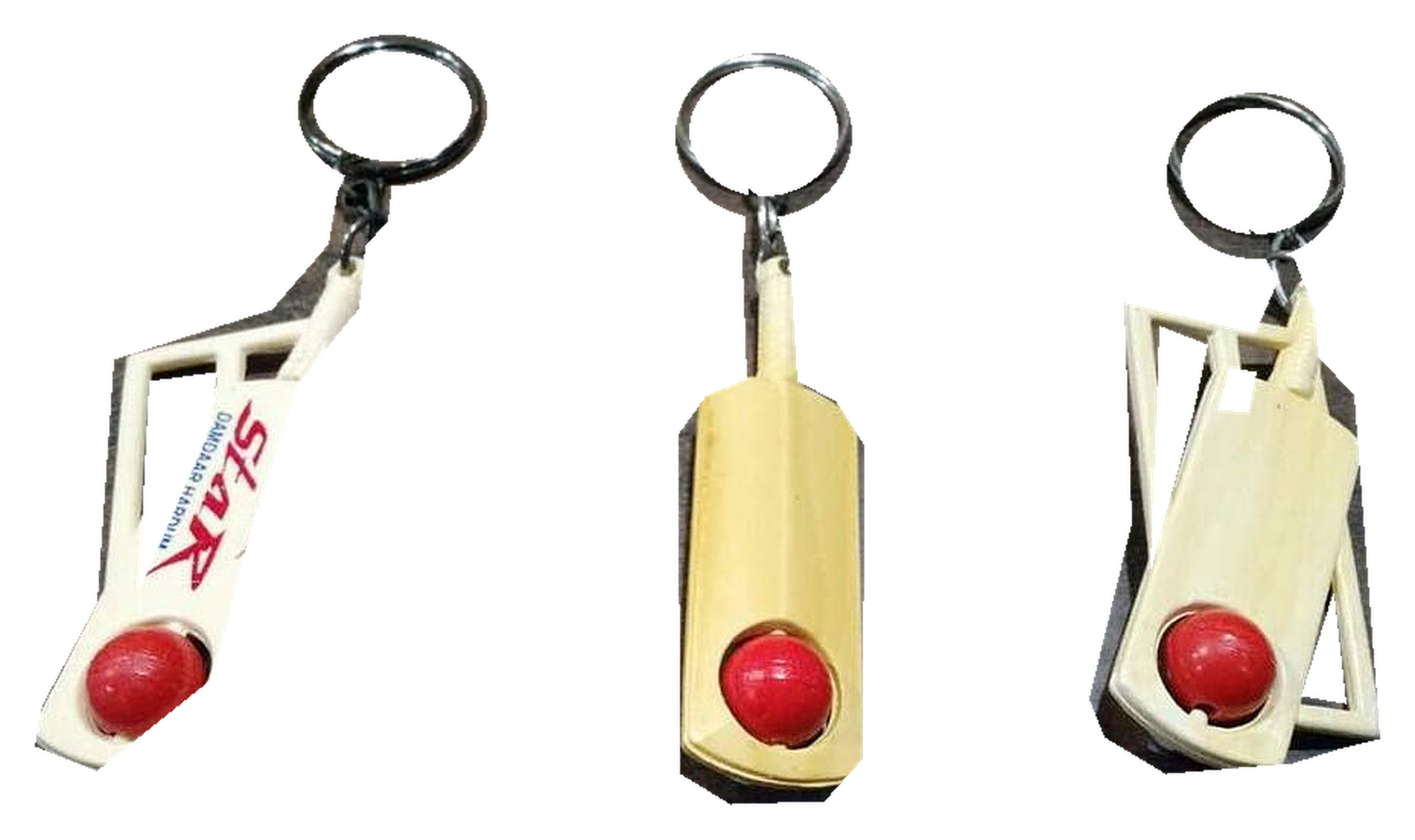 TVS: Star cricket-bat keyrings, tvs star keyrings