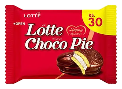 Lotte Kolson: Choco Pie packaging, wrapper and carton