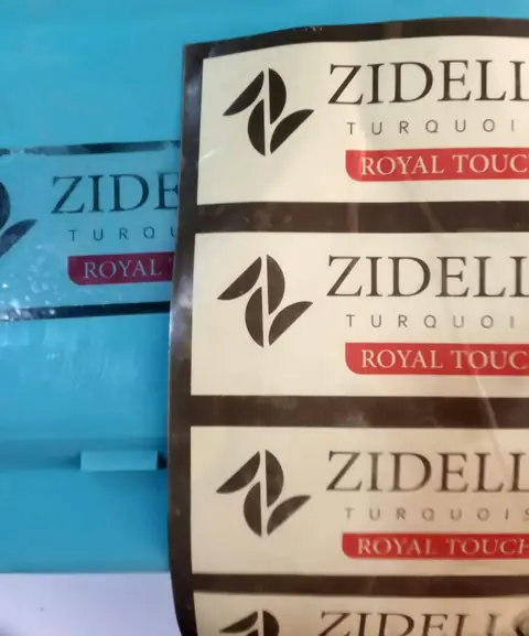 Zidello: Printed labels, Royal Touch